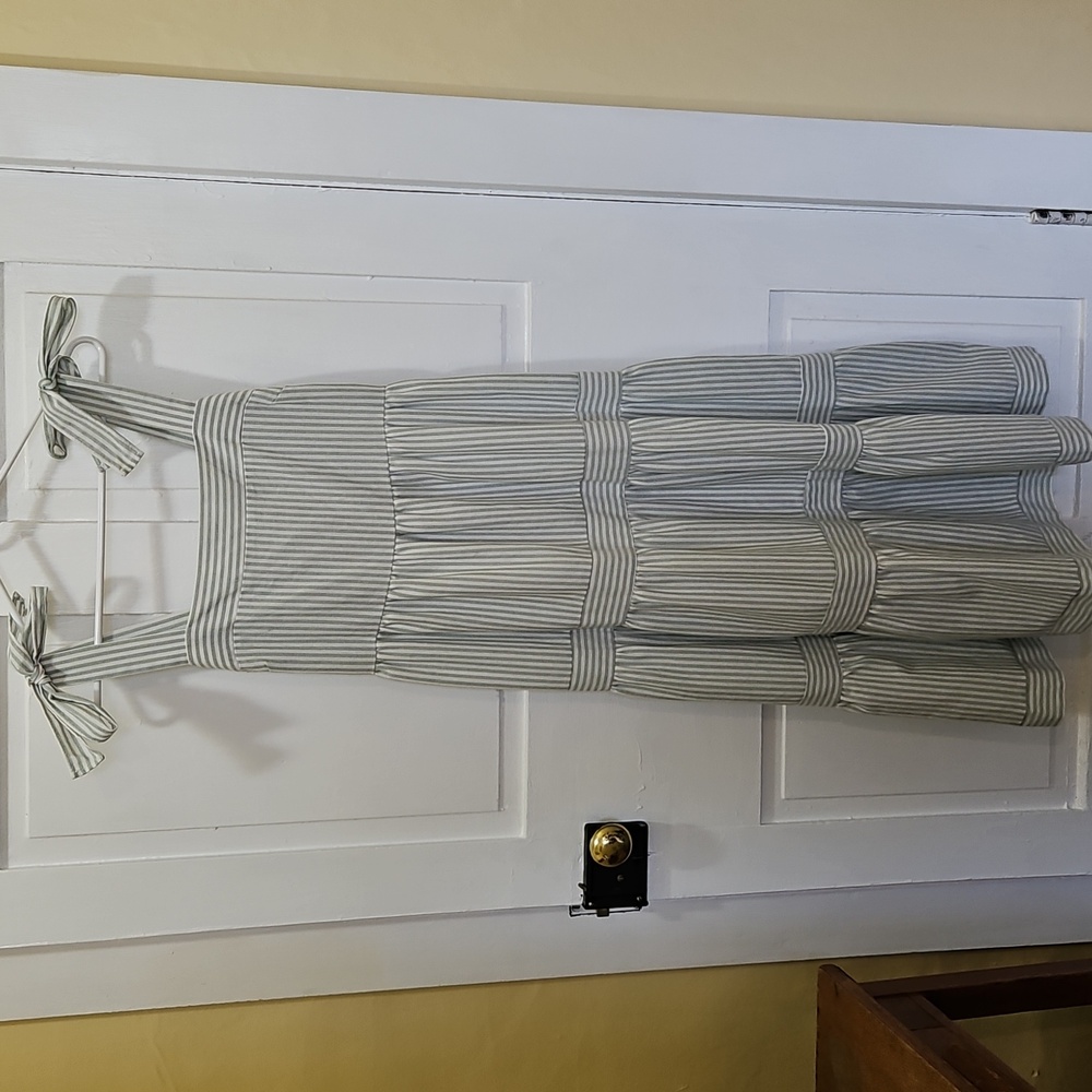 Mine Striped Green and White Summer Dress